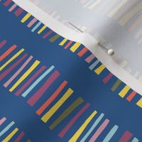 Vertical Papercut Stripes Blue