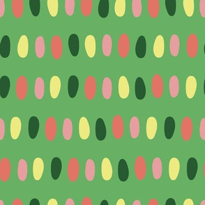 Organic Spot Shapes Green Pink Yellow