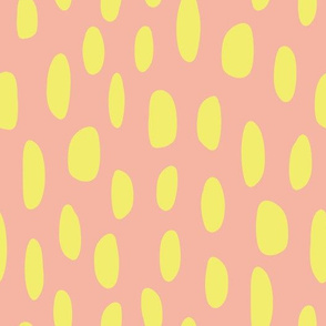 Lime Yellow Spots On Pink