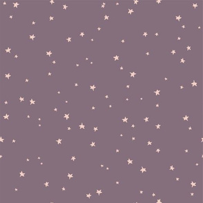 Pink stars on purple background
