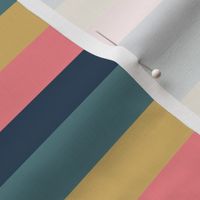 Blue Pink Gold Horizontal Stripes