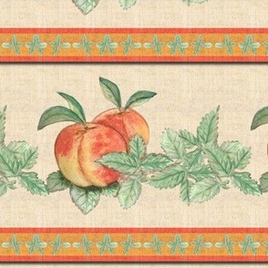 Peach Mint Watercolor Stripe