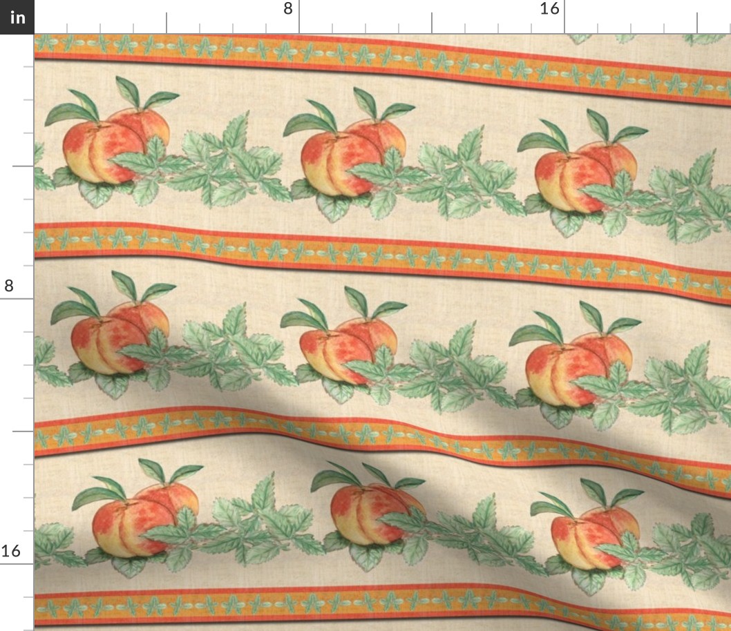 Peach Mint Watercolor Stripe