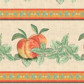 Peach Mint Watercolor Stripe 2