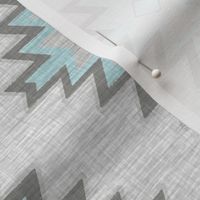 Kilim - aqua and grey