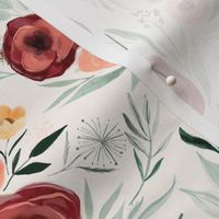 Autumn Prairie Blooms - Cream no texture