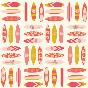 Surfboards Girl Pink Gold