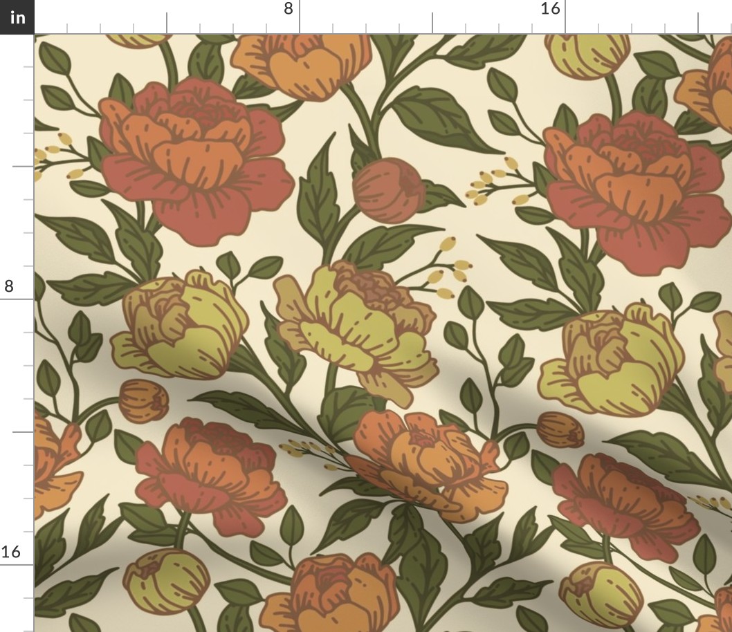 Chintz floral autumn