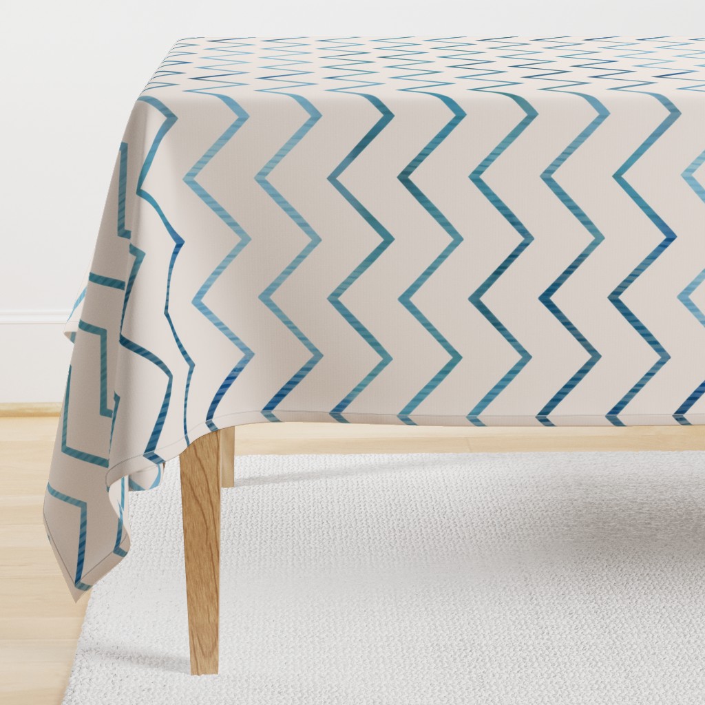 Ombre Zig-Zag - Blue Green