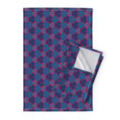 Traingles and Hexagon Repeating Shapes Navy Blue Red Gray Mod Plaid 