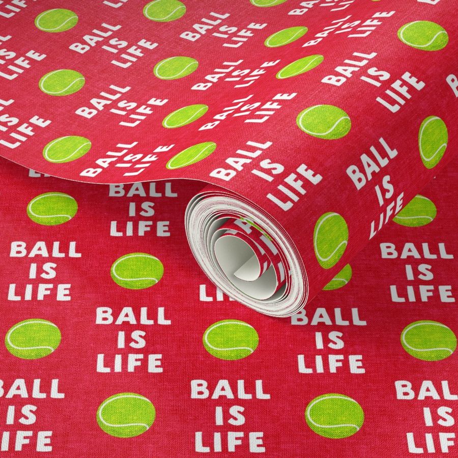 (small scale) Ball is life - red - dog - tennis ball - LAD19