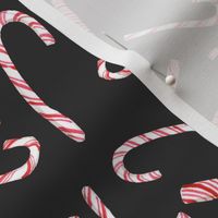 Christmas Candy Canes // Charcoal Black