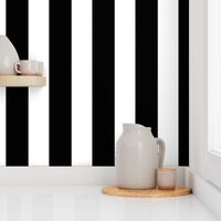 2" Stripes Vertical //Black and White