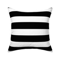 2" Stripes Horizontal// Black and White