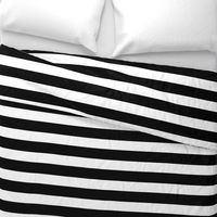 2" Stripes Horizontal// Black and White