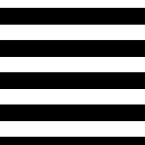 2" Stripes Horizontal// Black and White