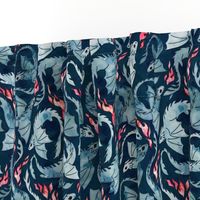 Dragon fire dark blue small