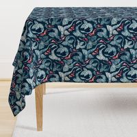 Dragon fire dark blue small