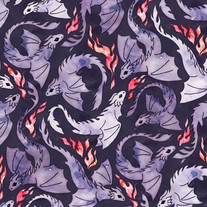 Dragon fire dark purple