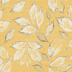 leaves on gold