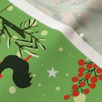 merry christmas tea towels (green)