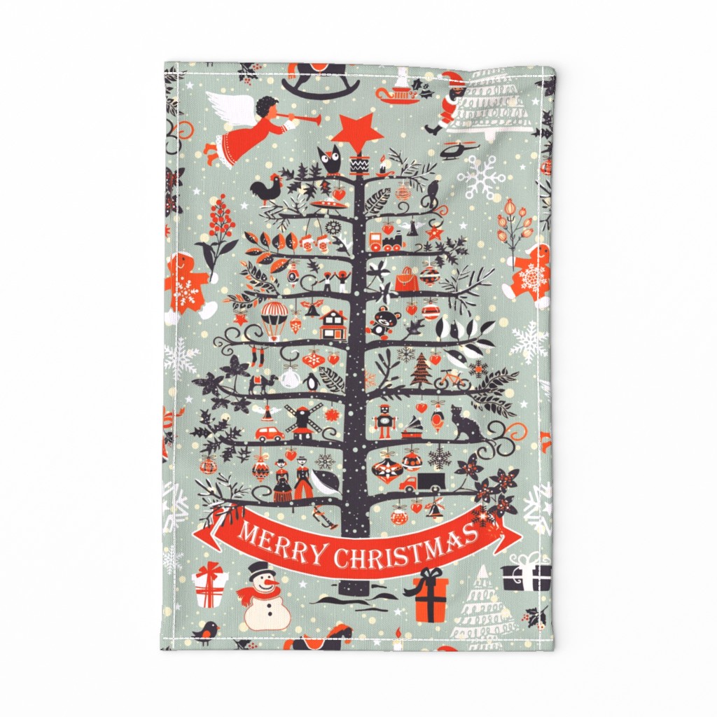 merry christmas tea towels (grey)