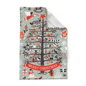 merry christmas tea towels (grey)