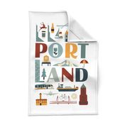 Portland Oregon tea towel