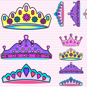 Princess Crowns large JUMBO print size mariastar