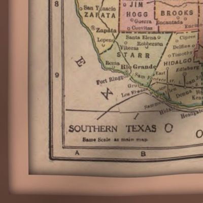 Texas map - vintage, large