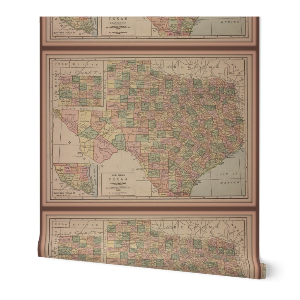 Texas map - vintage, small