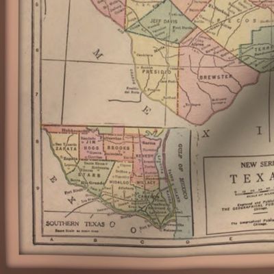 Texas map - vintage, small