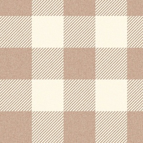 Buffalo Check Beige Cream Ivory Gingham Wrapping Paper by Eva Graphics