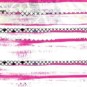 Grunge stripe pink black white 