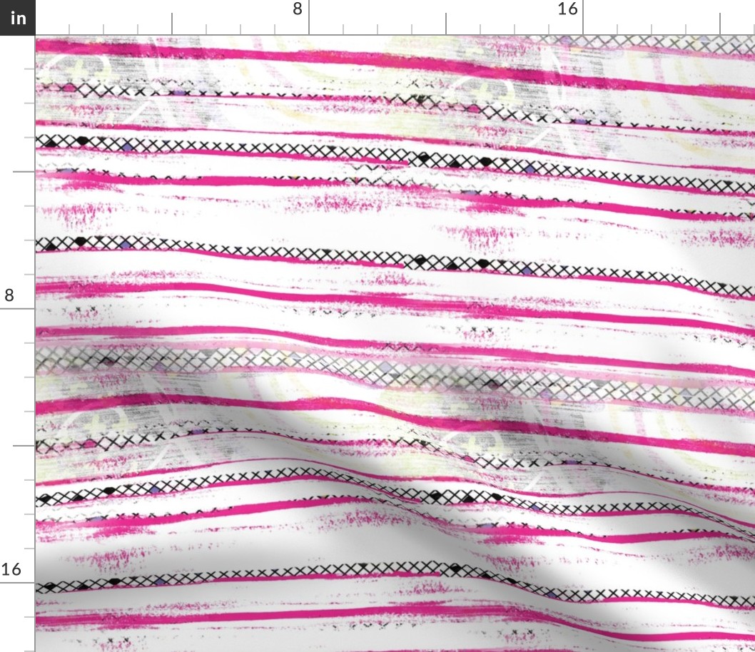 Grunge stripe pink black white 