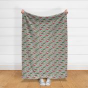Dachshund Christmas on light grey - extra small scale
