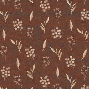 Prairie Ditsy in Rust and Brown