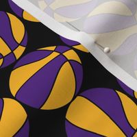 Basketballs In Black Purple and Gold 