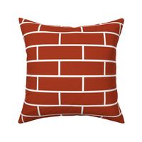 Six Inch Chinese Red Horizontal Brick Wall