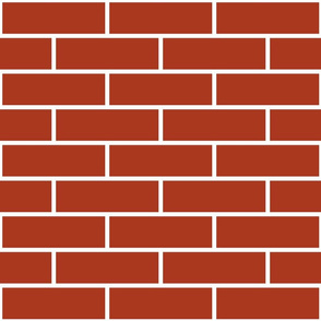 Six Inch Chinese Red Horizontal Brick Wall