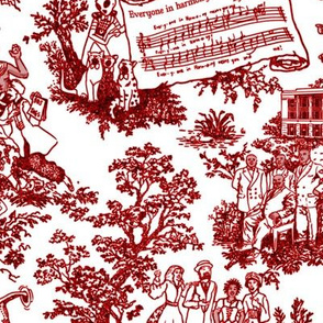 Barbershop Toile de Jouy in Red