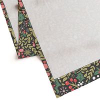 Botanical Christmas winter pattern