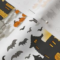 Halloween Embroidery on White