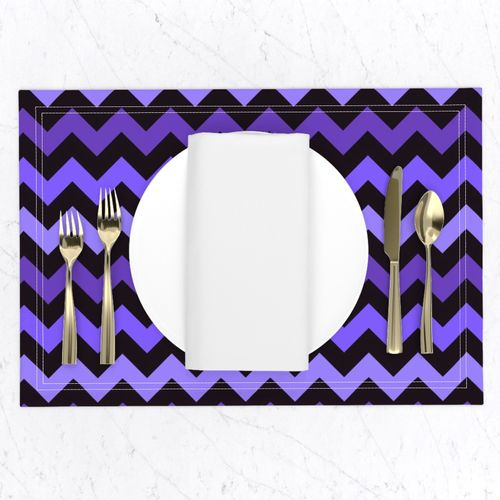 Halloween chevron purple black