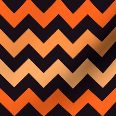 Halloween chevron orange black