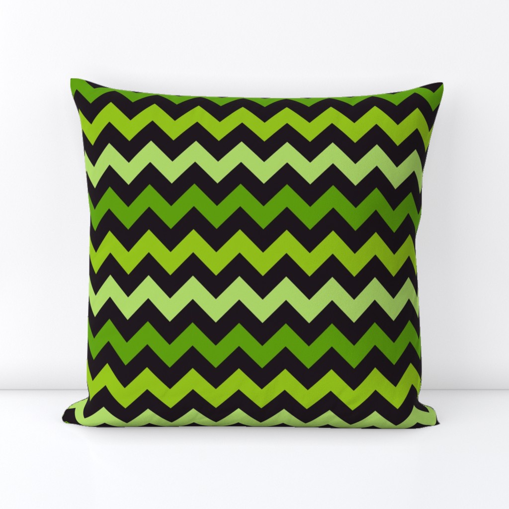 Halloween chevron green black