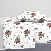 Granny's Garden Chintz - white, large 