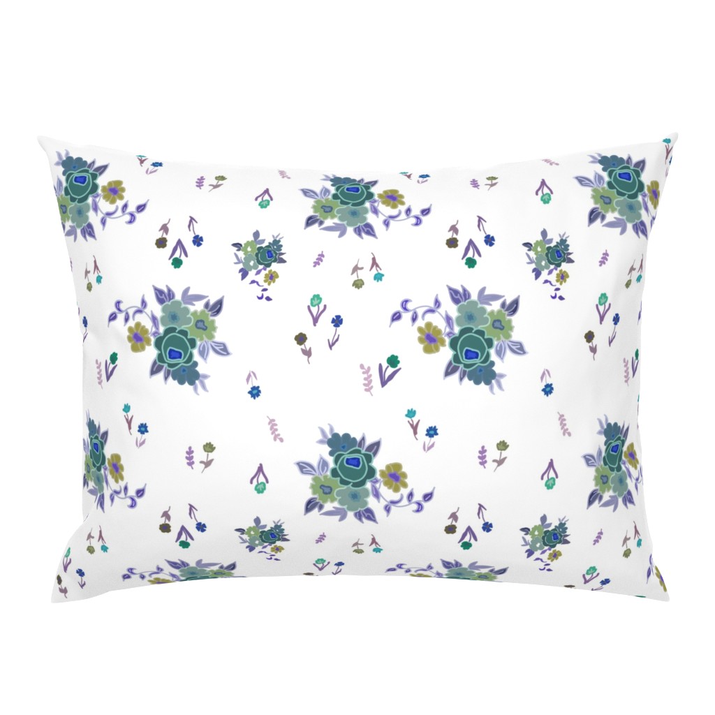 Granny's Garden Chintz #2 - white, large 