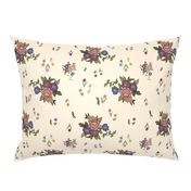 Granny's Garden Chintz - Peach Beige, large