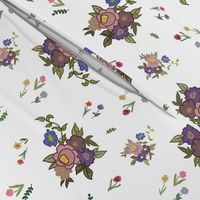 Granny's Garden Chintz - White, medium